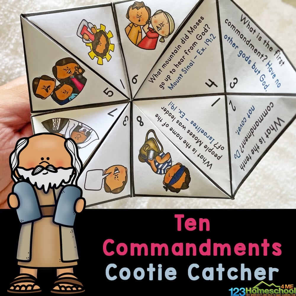 10 Commandments Coloring Book Free Printable PDF Pages For Kids