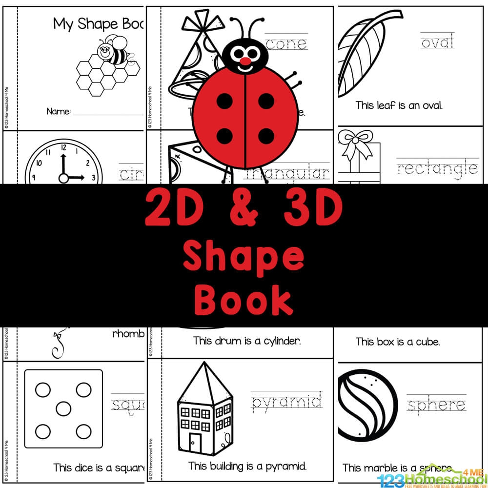 FREE Printable 2D And 3D Shapes For Kids Book