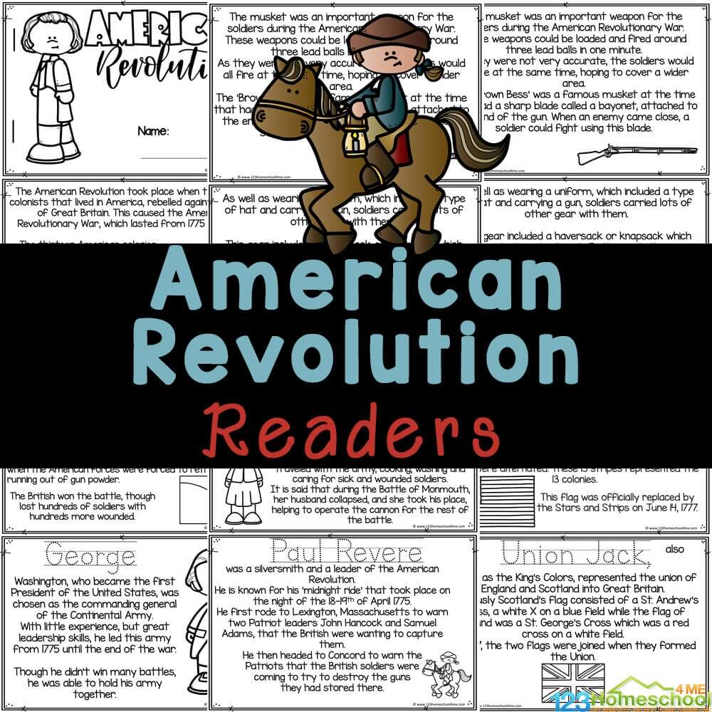 FREE Printable American Revolutionary War For Kids Reader