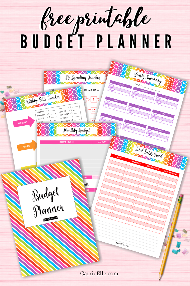 Free Printable Budget Planner Carrie Elle Free Printable Budget Planner Carrie Elle