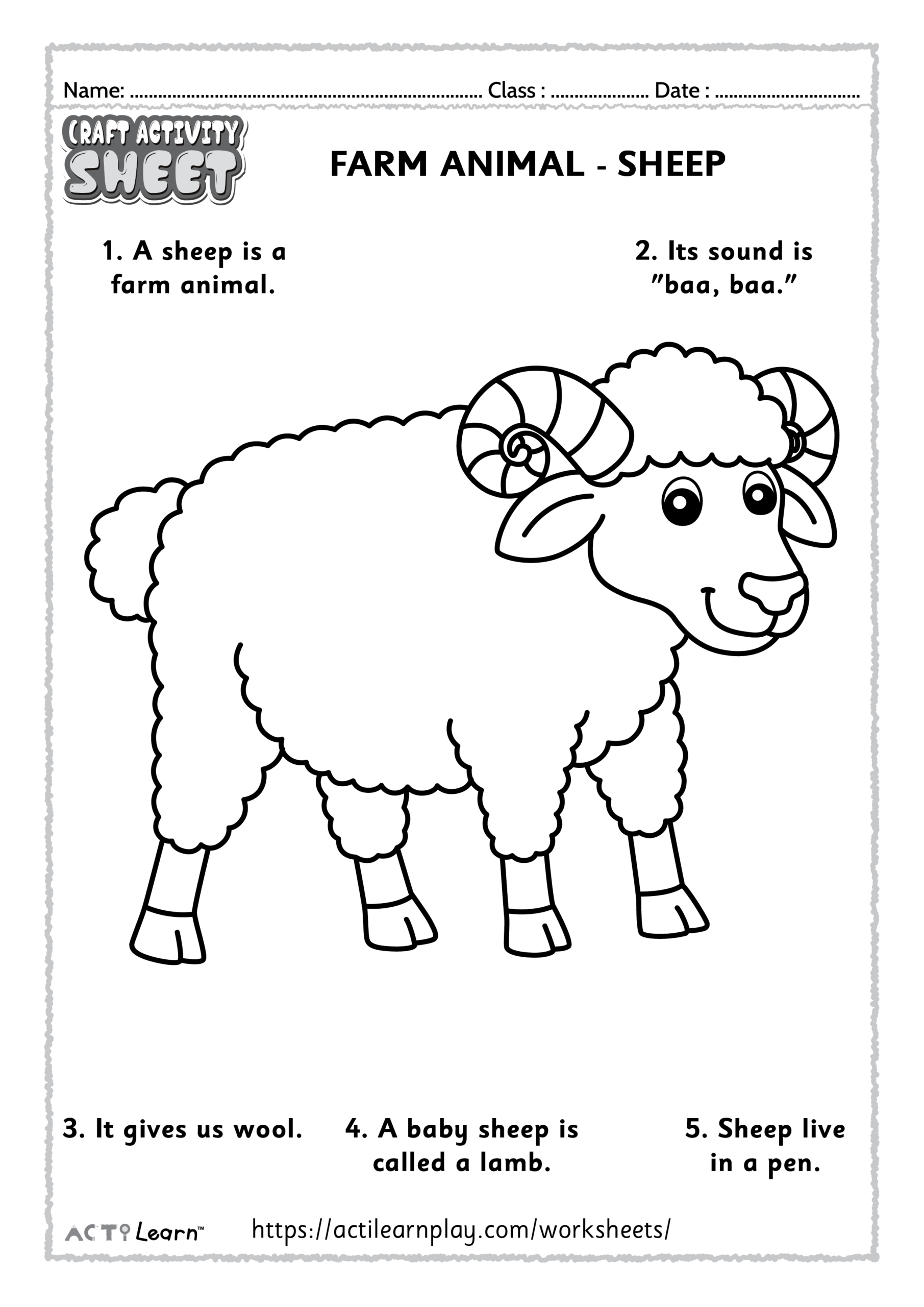 10 Lamb Coloring Pages Printable PDF A4 Farm Animal Coloring Sheets For Kids Adults Stress Relief And Relaxation Etsy