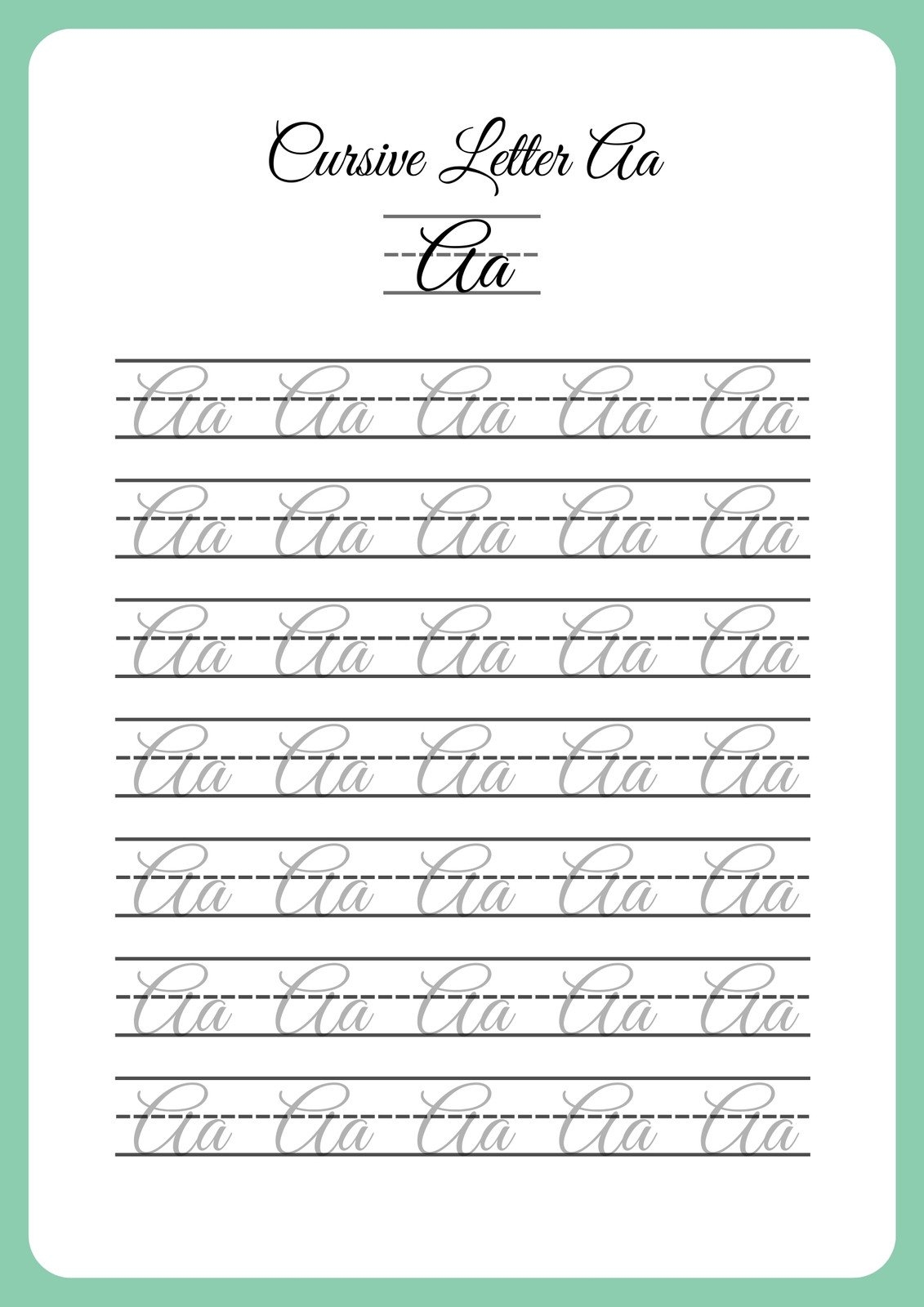 Free Printable Cursive Writing Worksheet Templates Canva Practice Cursive Writing Worksheet Worksheets Worksheets