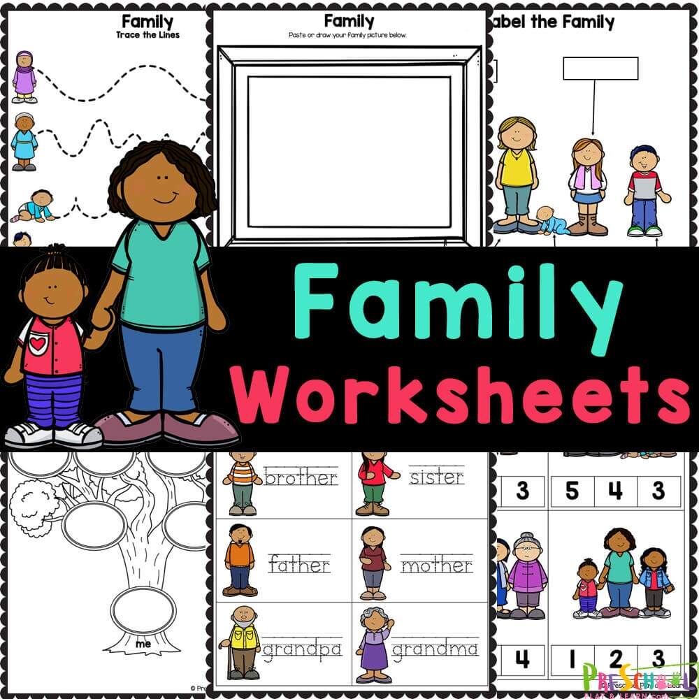 FREE Printable Family Worksheets For Preschool 1 Child Family Tree Worksheet Have Fun Teaching