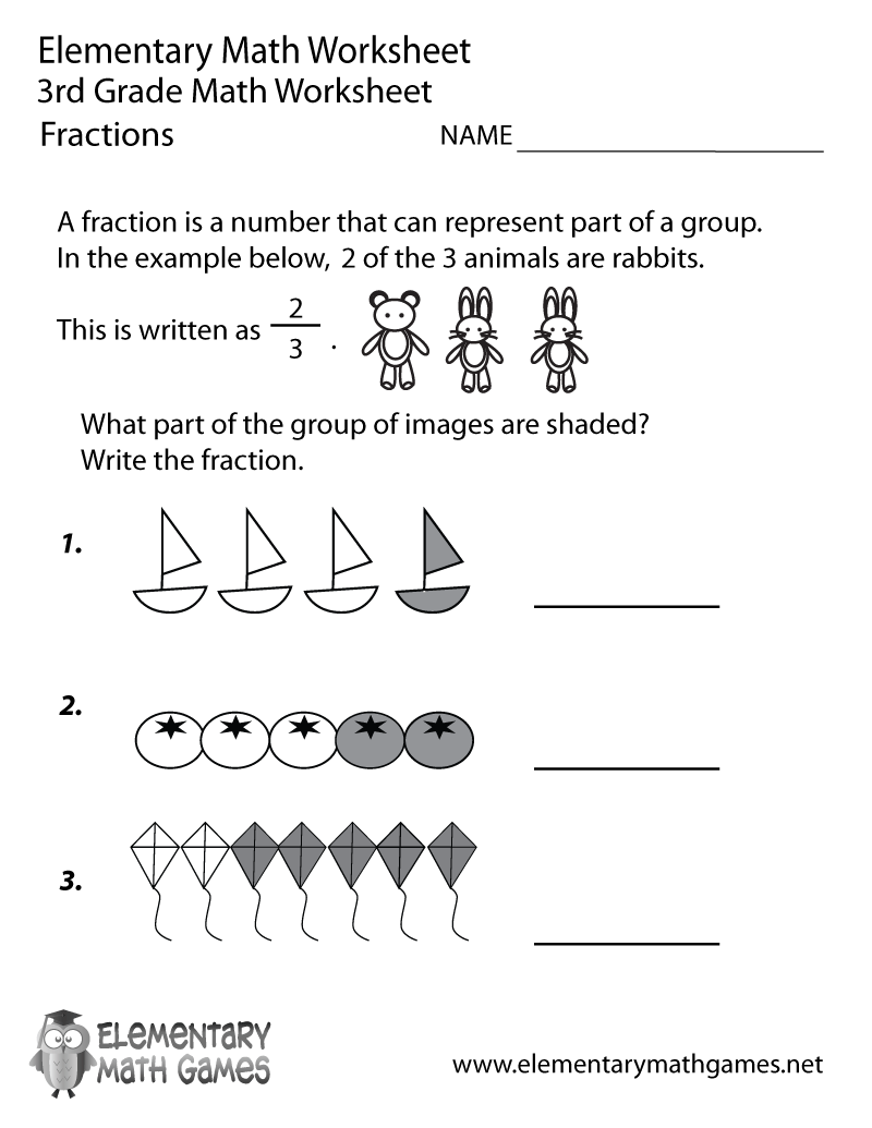 Fractions Worksheets For 2019 Educative Printable