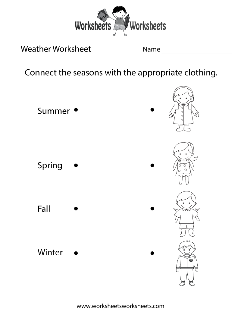 Free Printable Fun Weather Worksheet