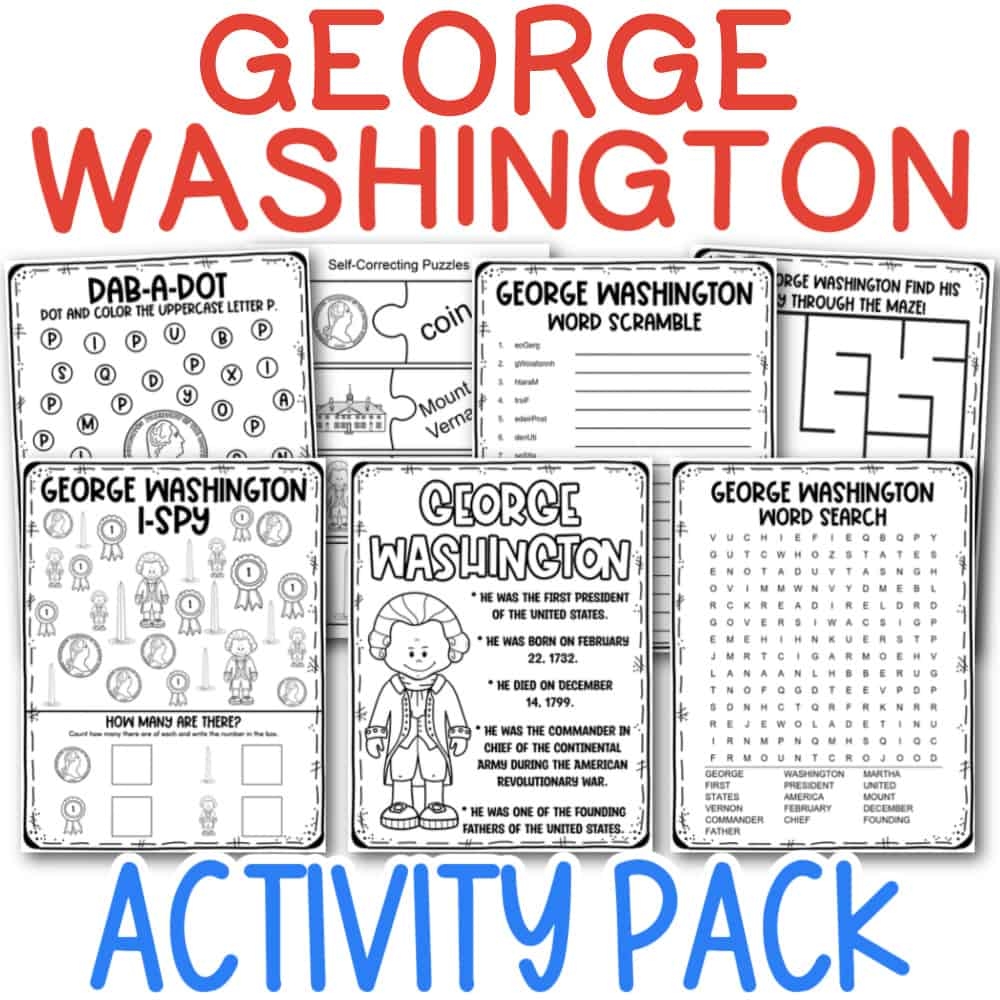 Free Printable George Washington Activity Pack 5 Fascinating Facts