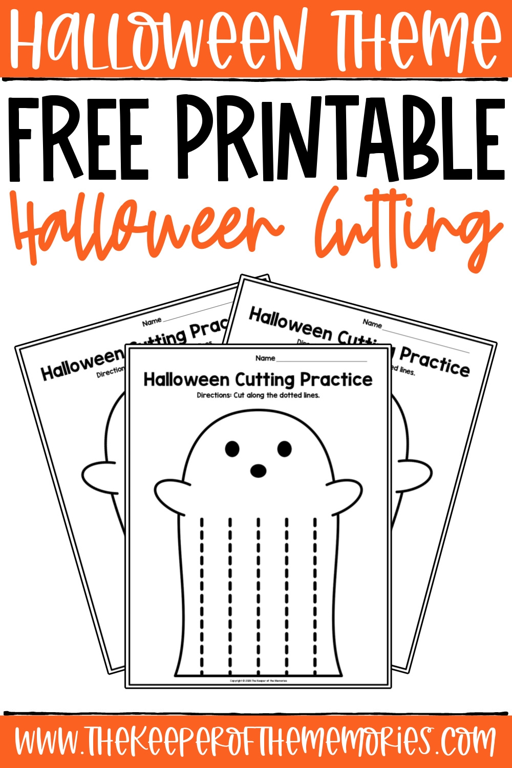 Free Printable Halloween Cutting Practice Worksheets The Keeper Of The Memories