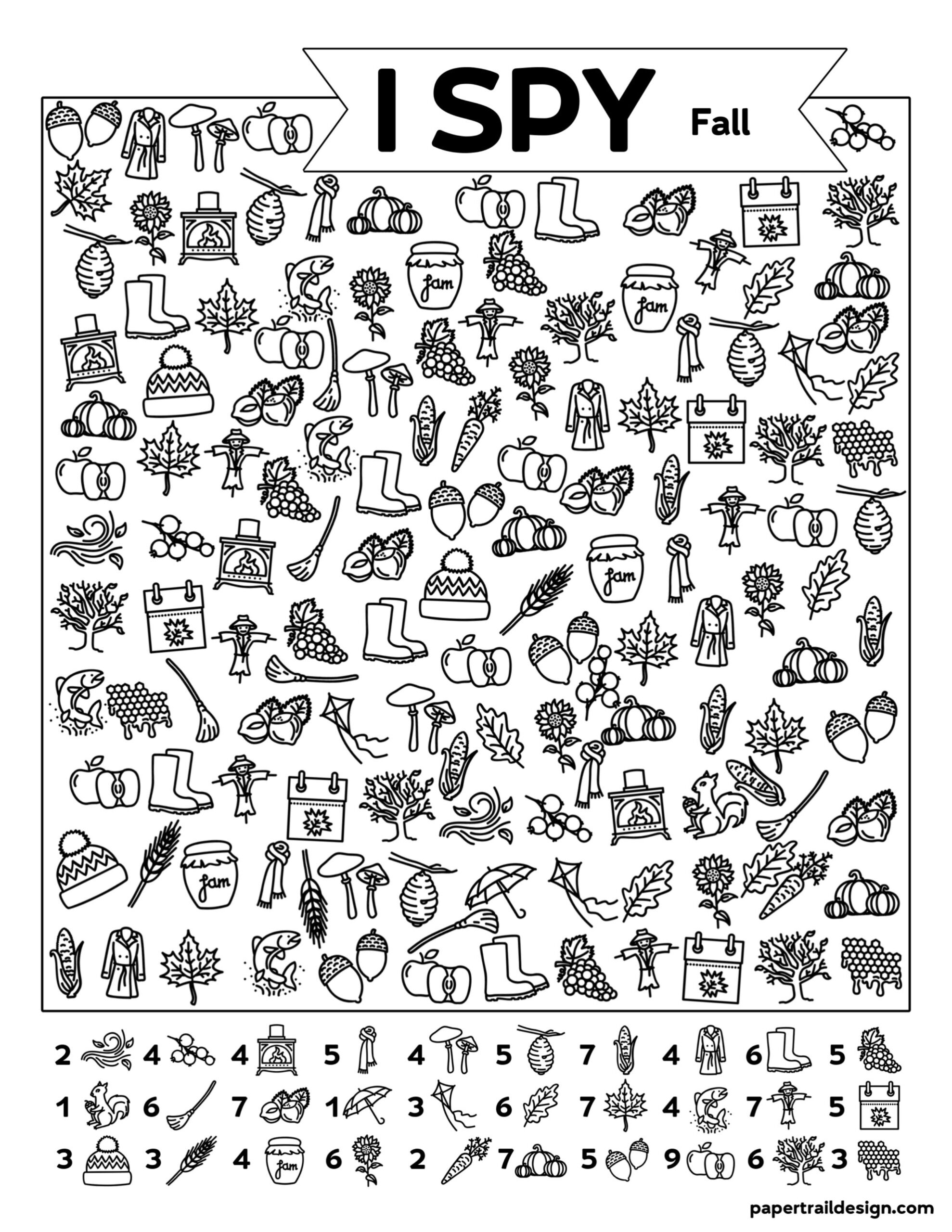 Free Printable I Spy Fall Activity Paper Trail Design 8 Fall I Spy Printables Nature Inspired Learning