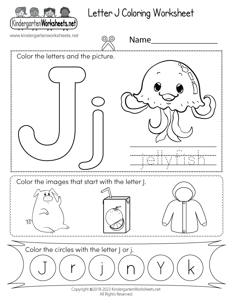 Free Printable Letter J Writing Practice Worksheet