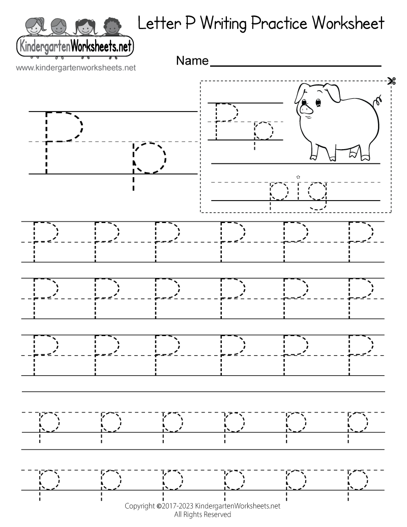 Free Printable Letter P Writing Practice Worksheet Writing Practice Worksheets Free 5 Pages