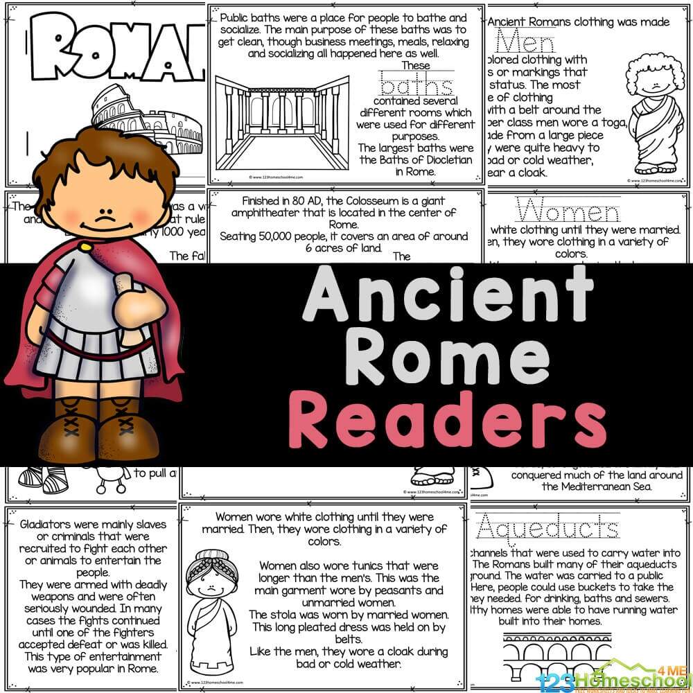 FREE Printable Life In Ancient Rome History Reader For Kids FREE Printable Life In Ancient Rome History Reader For Kids