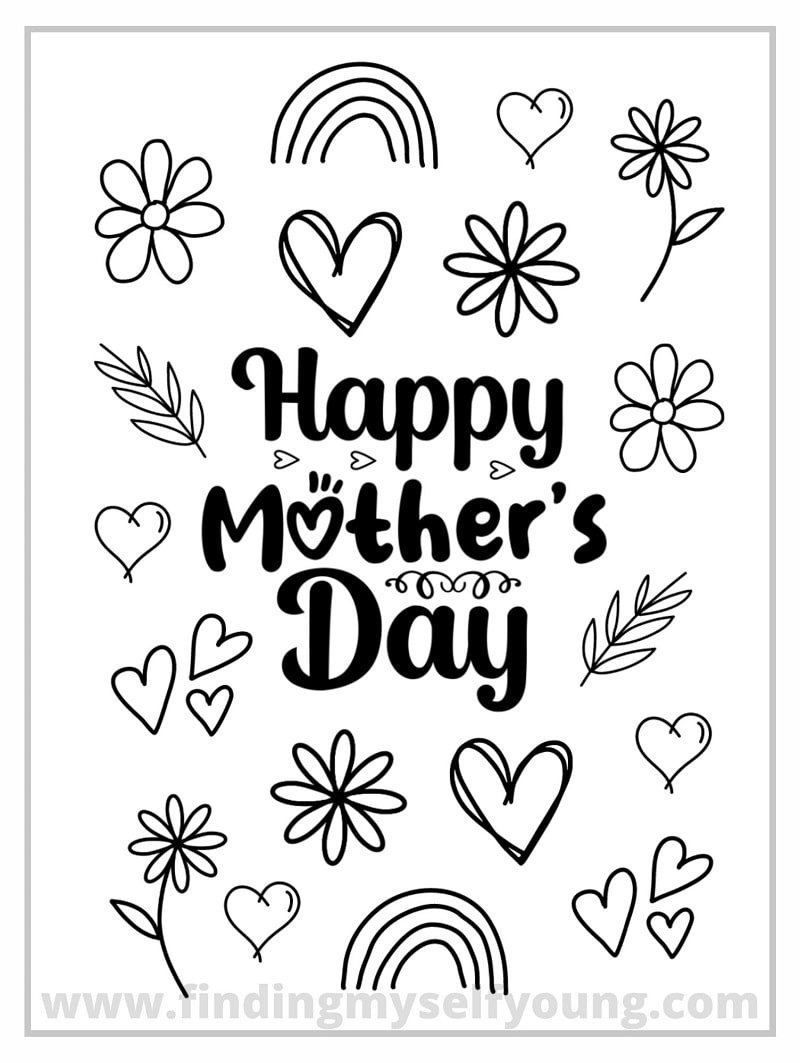 Free Printable Mother S Day Colouring Card Finding Myself Young Free Printable Mother S Day Colouring Card Finding Myself Young
