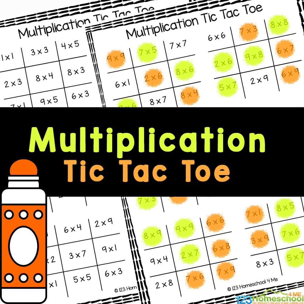 FREE Printable Multiplication Worksheets Tic Tac Toe Math Game Multiplication Facts Math Scavenger Hunt Secret Message Activity Made By Teachers