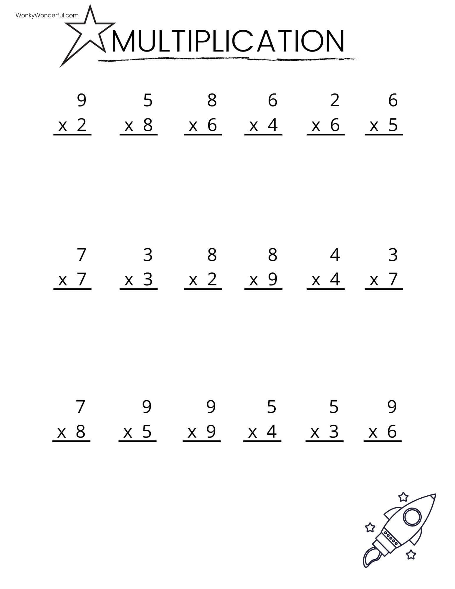 Math Worksheet For Grades 1 6 Kindergarten Preschool Etsy