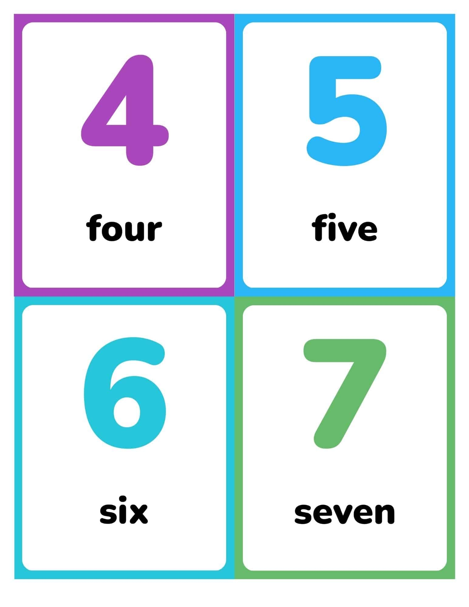Free Printable Number Flashcards 0 100 With Words