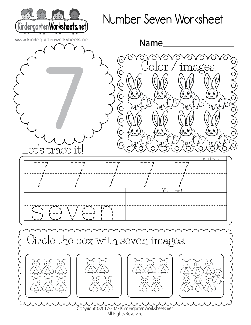 FREE Printable Number 7 Worksheets For Preschool