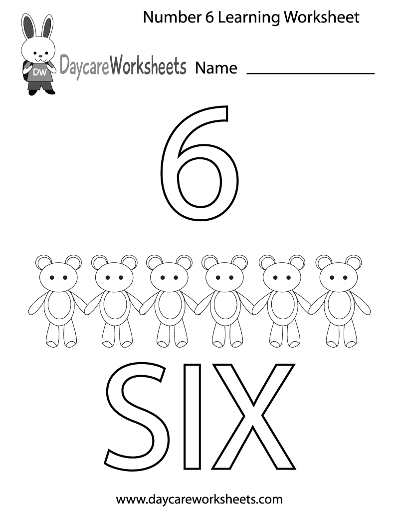 Free Printable Number Six Learning Worksheet For Preschool Number 6 Tracing Worksheets Free Printables Teach Prints