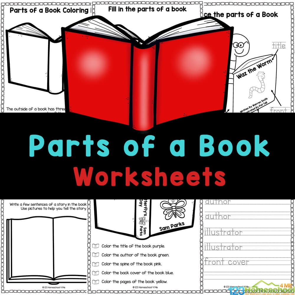 FREE Printable Parts Of A Book Worksheets FREE Printable Parts Of A Book Worksheets