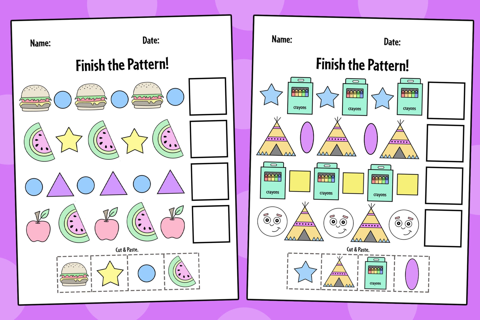 Free Printable Pattern Worksheets For Preschool The Hollydog Blog