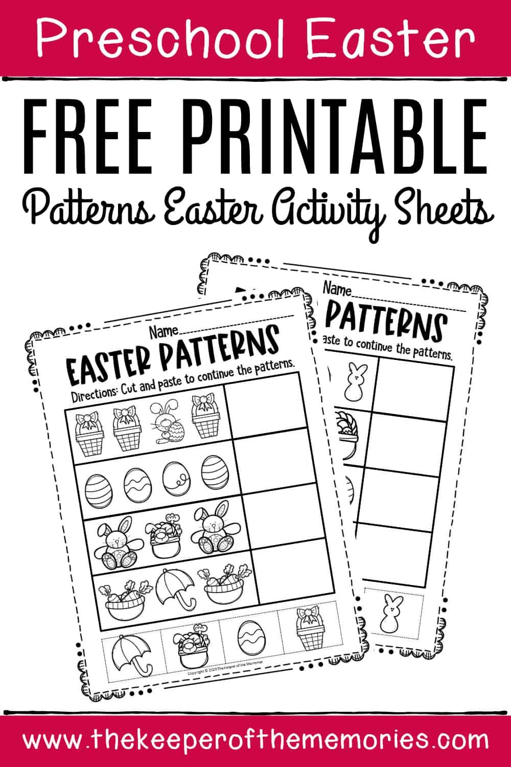 Free Easter Preschool Worksheets Mess For Less