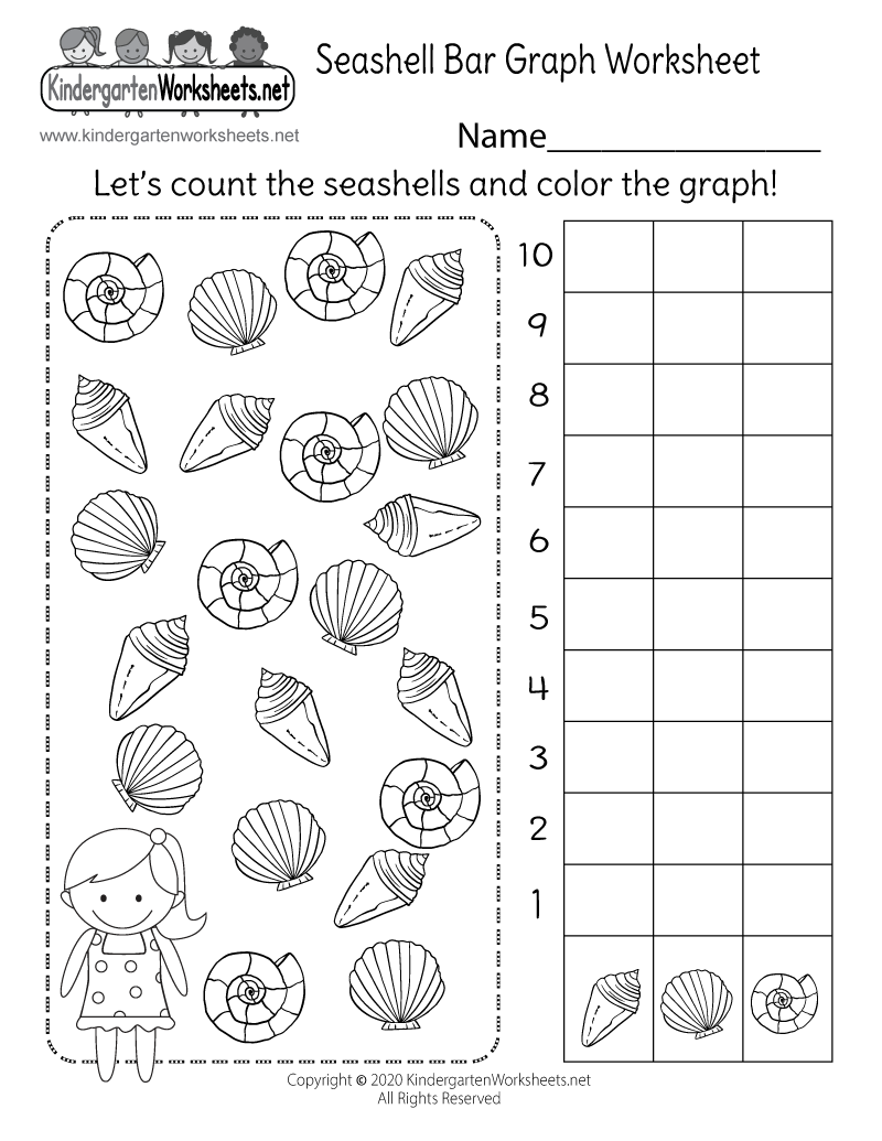 Free Printable Seashell Bar Graph Worksheet