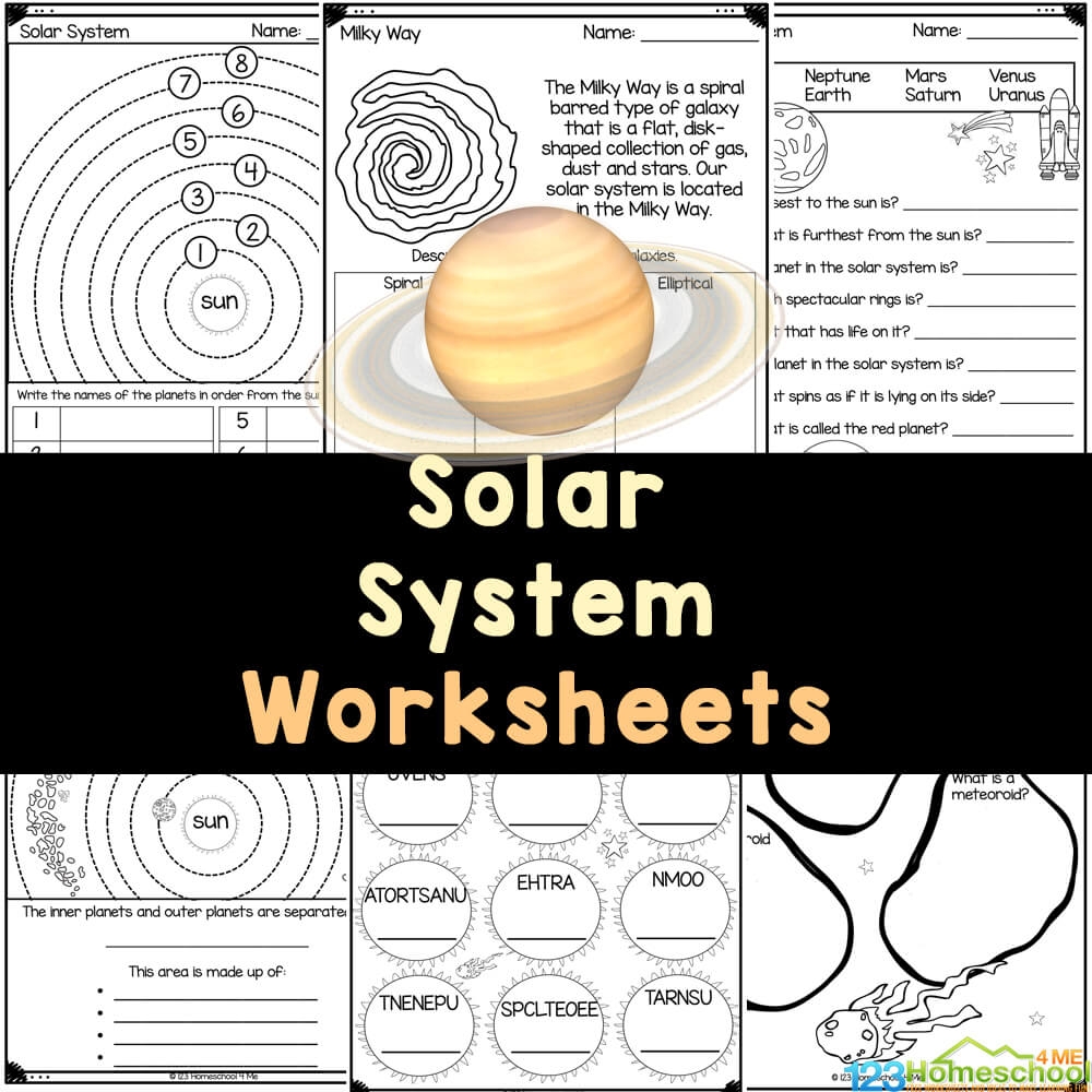 FREE Printable Solar System Worksheets For Students