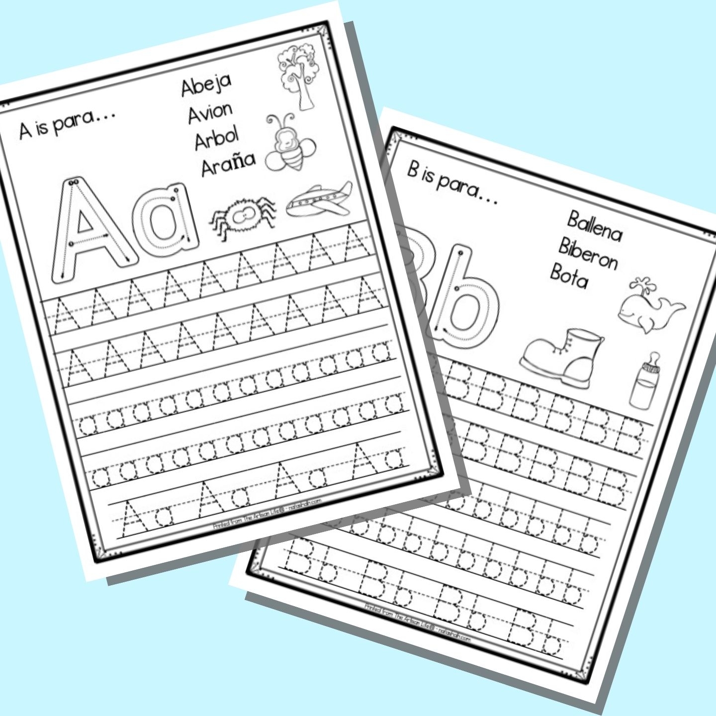 Free Printable Spanish Alphabet Tracing Worksheets The Artisan Life