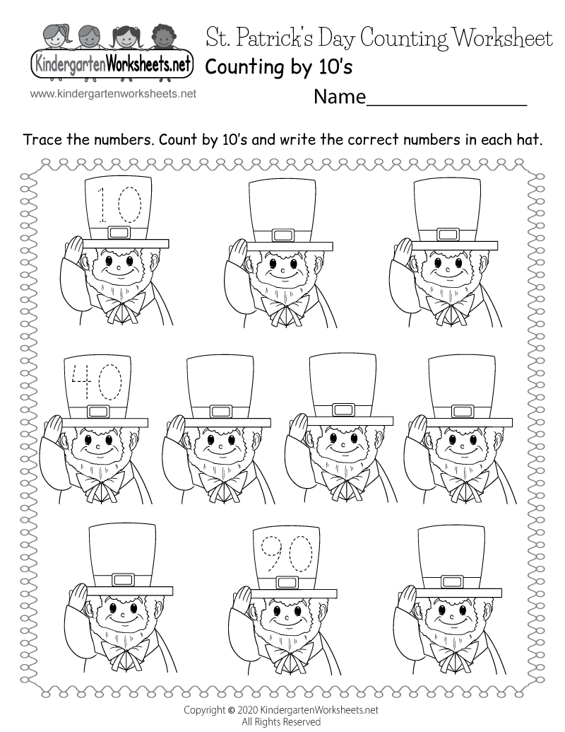 Free Printable St Patrick S Day Counting Worksheet Free Printable St Patrick S Day Counting Worksheet