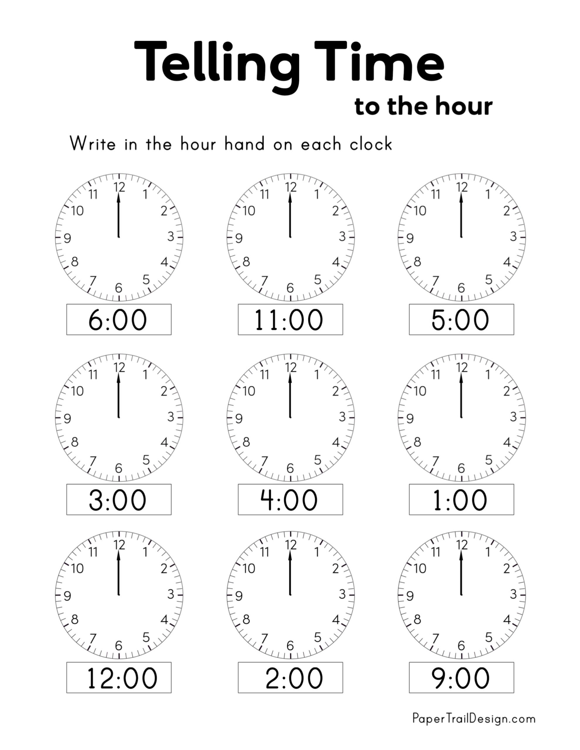 Free Printable Telling Time Worksheets Paper Trail Design 3rd Grade Telling Time Worksheets K12 Math Worksheets