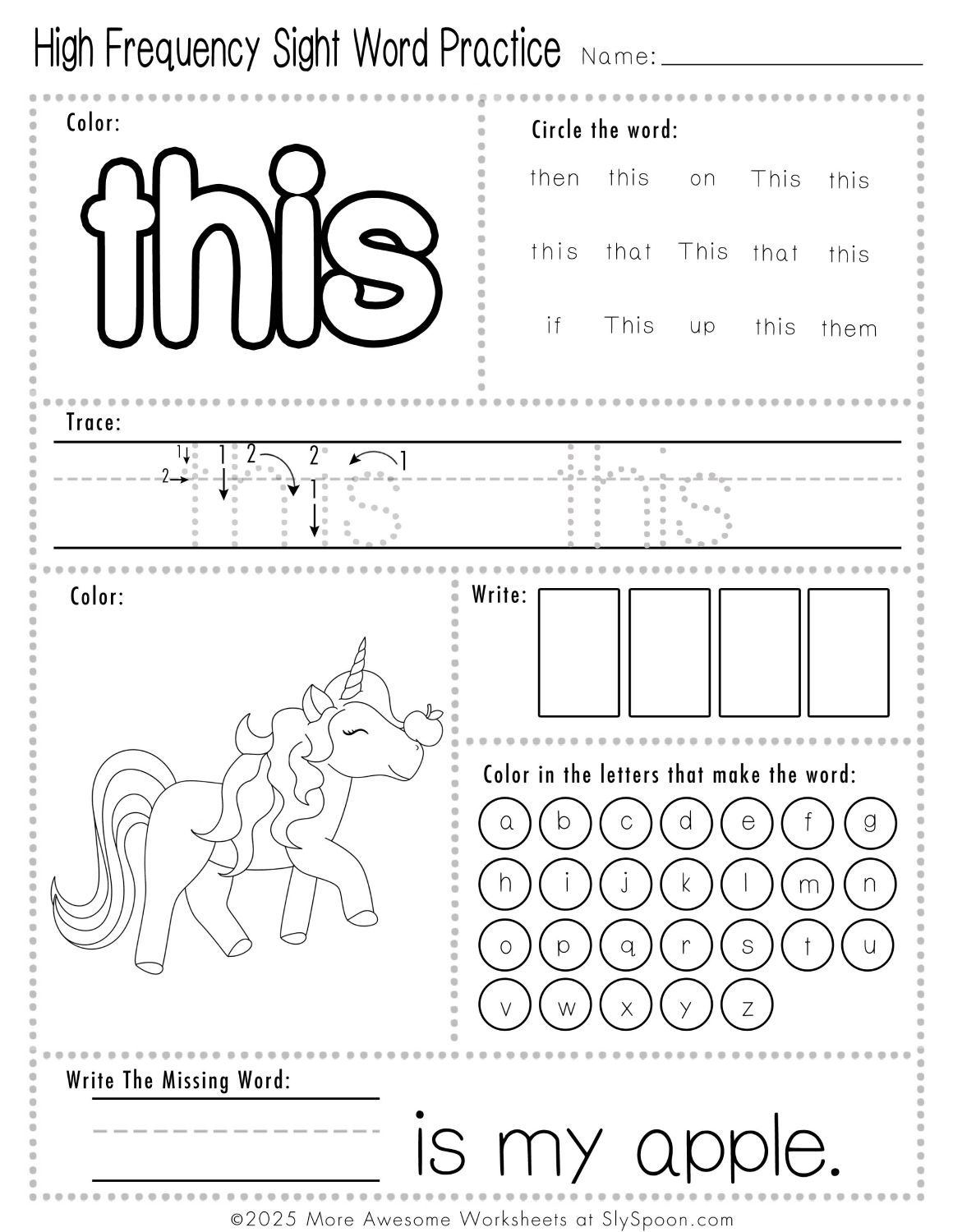 Free Printable This Sight Word Worksheets For Kindergarten First Grade Sly Spoon Free Printable This Sight Word Worksheets For Kindergarten First Grade Sly Spoon