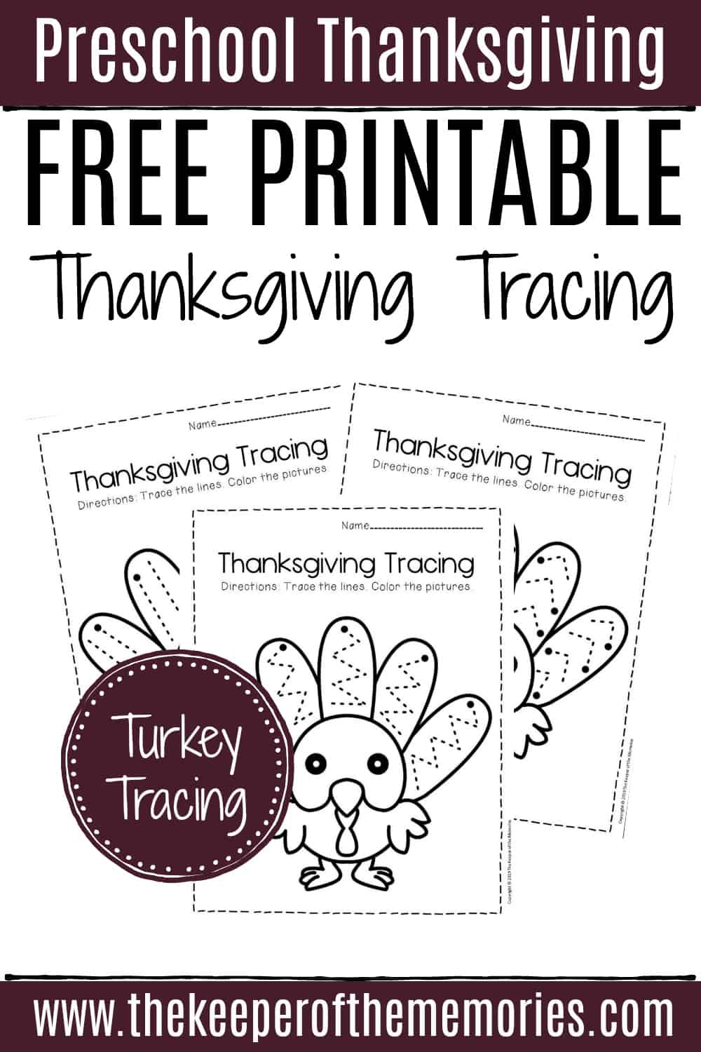 Free Printable Tracing Thanksgiving Preschool Worksheets Free Printable Turkey Template For Thanksgiving Crafts