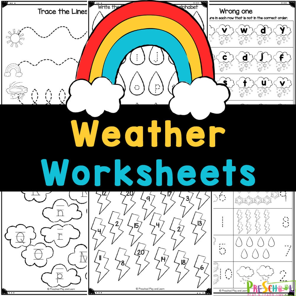 Free Printable Weather Worksheets For Preschoolers Kindergarten