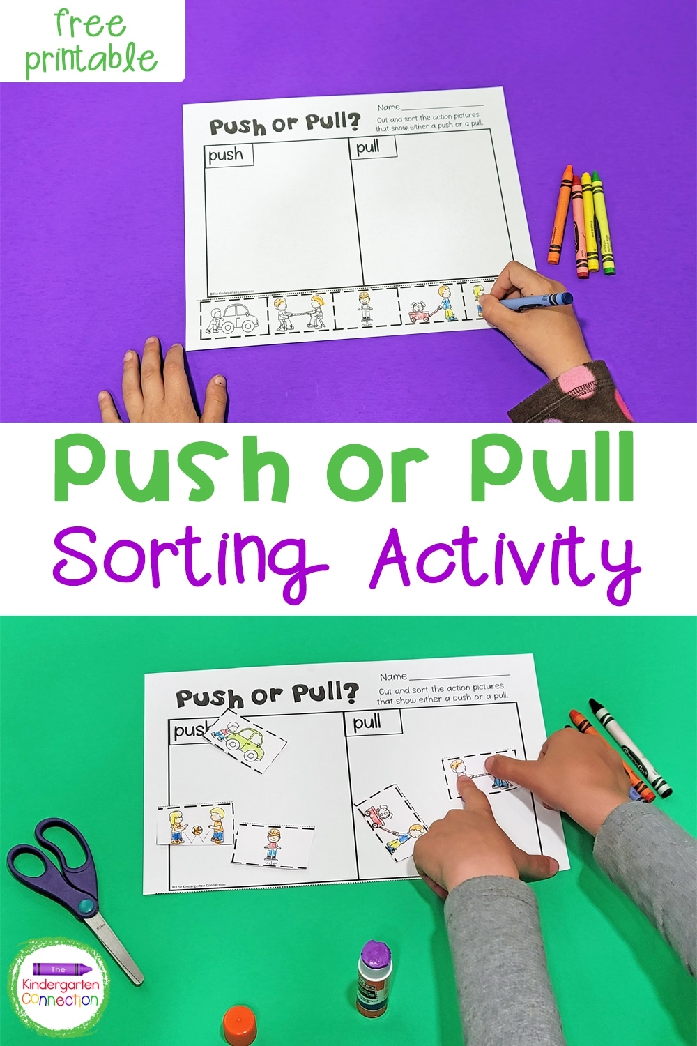 FREE Push Or Pull Sorting Activity