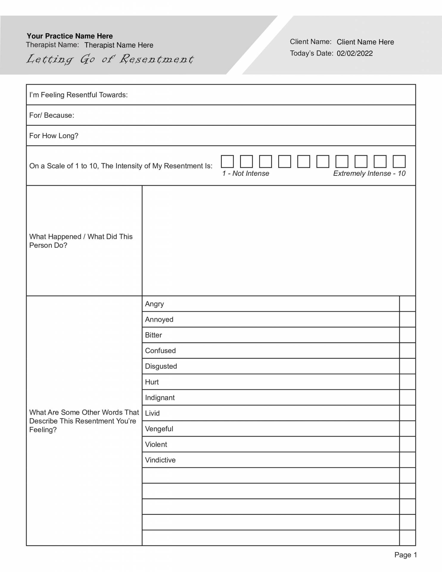 Free Resentments Worksheet Download Free Resentments Worksheet Png Images Free Worksheets On Clipart Library