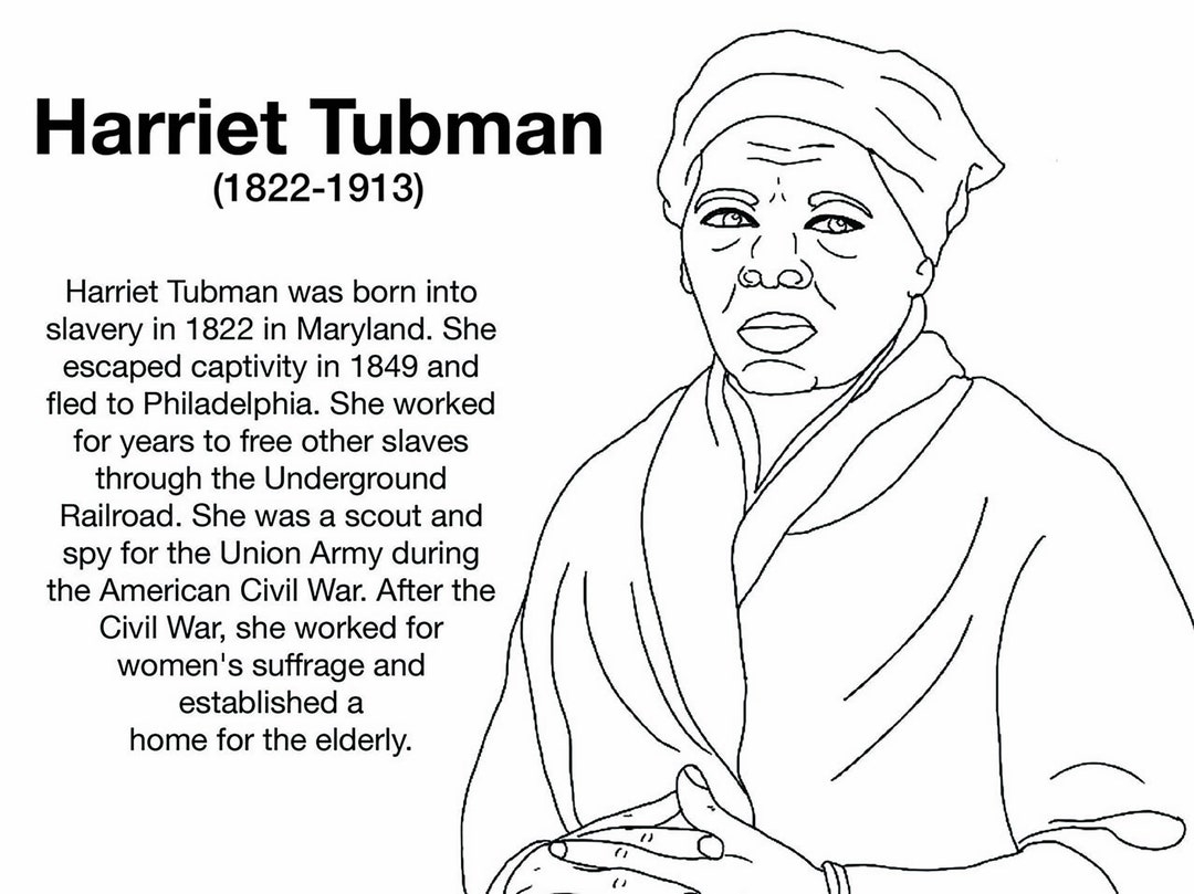 Free Sample Almost Harriet Tubman Women Worth Knowing Coloring Page Etsy Free Sample Almost Harriet Tubman Women Worth Knowing Coloring Page Etsy