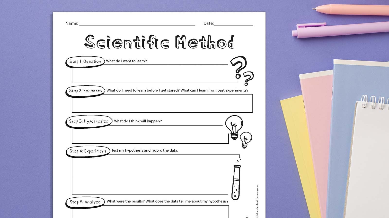 Free Scientific Method Worksheet For Kids The Activity Mom