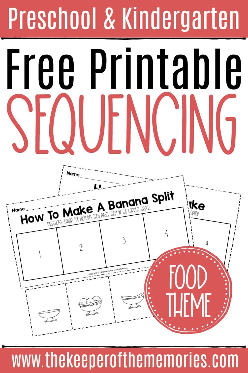 Free Sequencing Cut And Paste Worksheets The Keeper Of The Memories