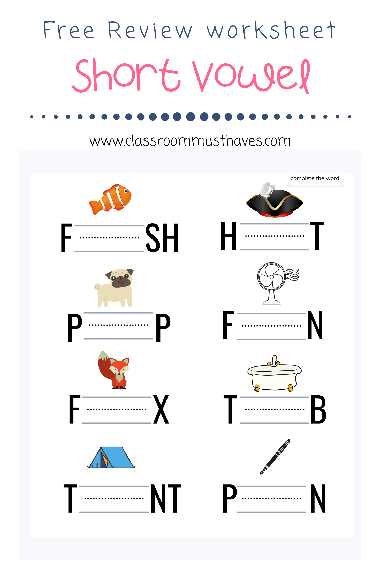 Long And Short Vowels Worksheets 24 Printables