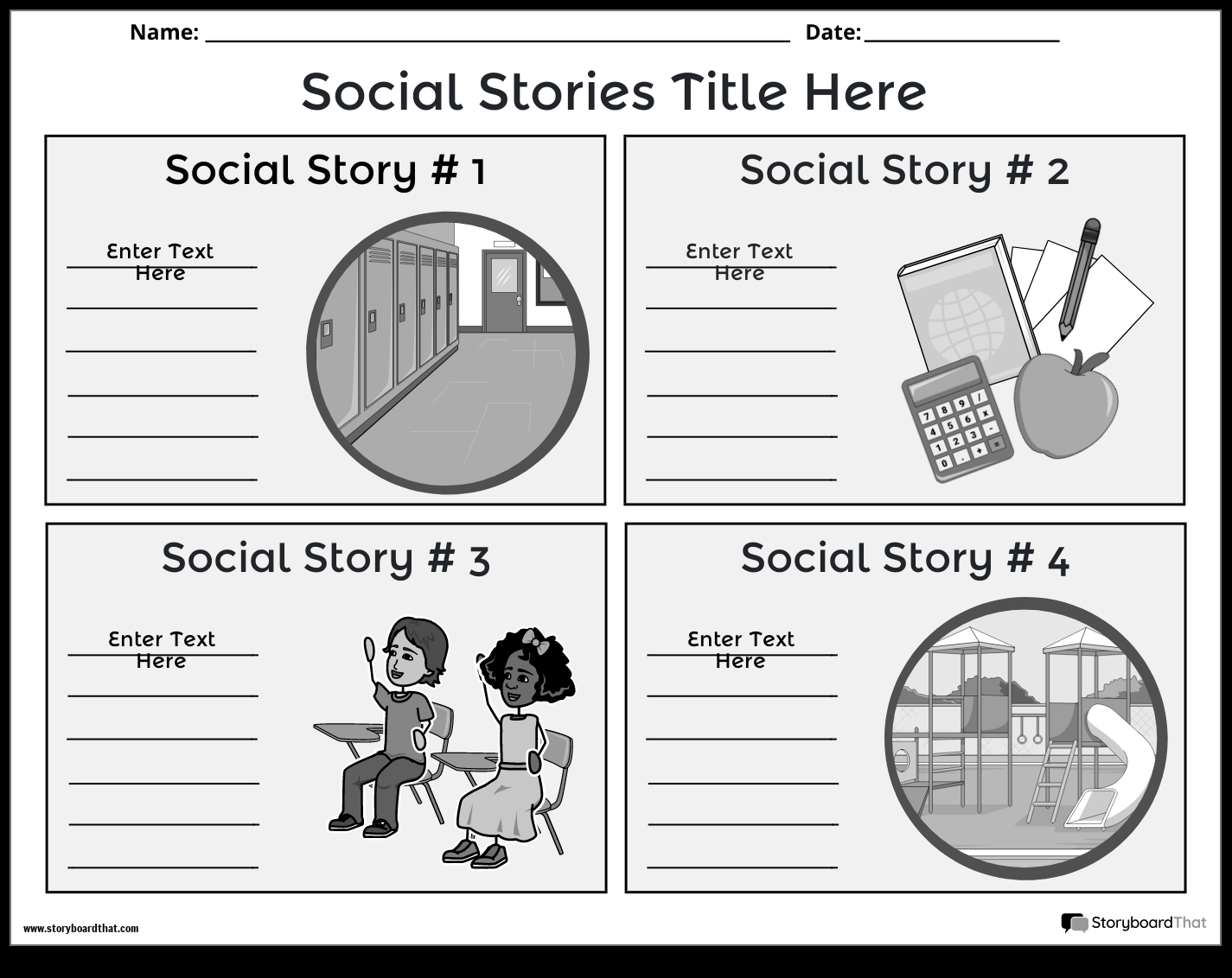Free Social Story Templates Create Customize Easily