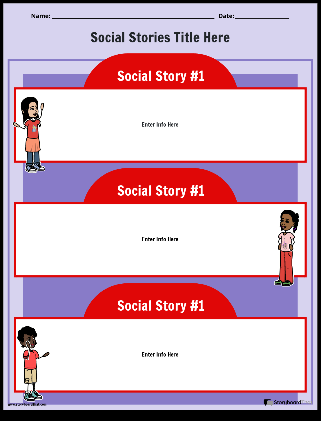 Free Social Story Templates Create Customize Easily