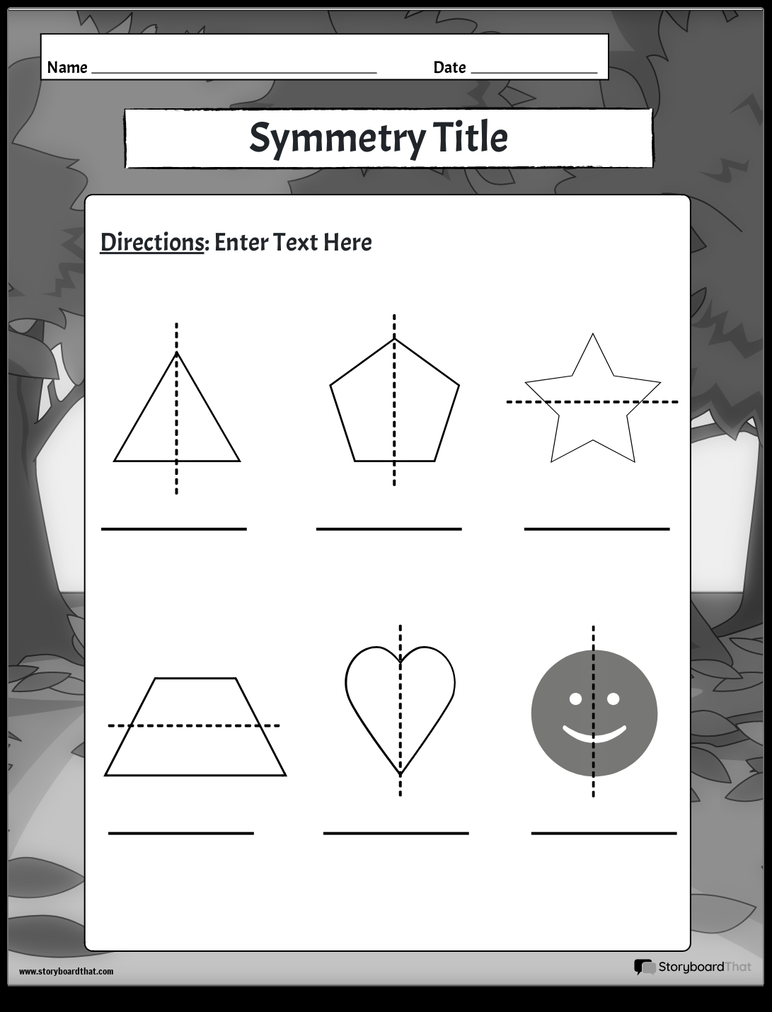 Lines Of Symmetry A Worksheet Printable Year 4 Geometry Worksheet