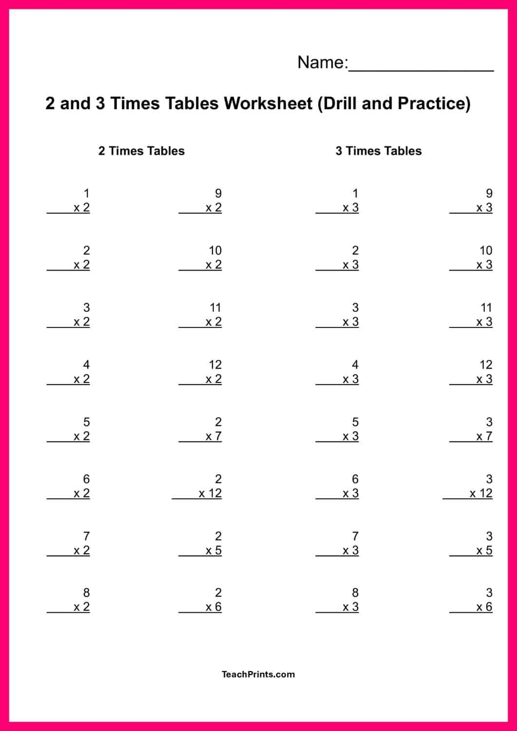 Free Three Times Tables Worksheets 8 Versions Teach Prints Free Three Times Tables Worksheets 8 Versions Teach Prints