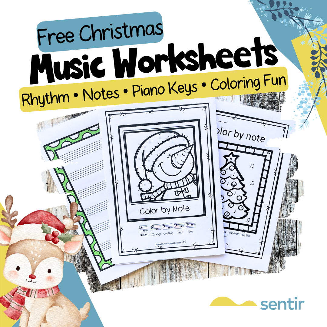 Free Winter Christmas Music Worksheets Note Reading Rhythm Color By Note Made By Teachers