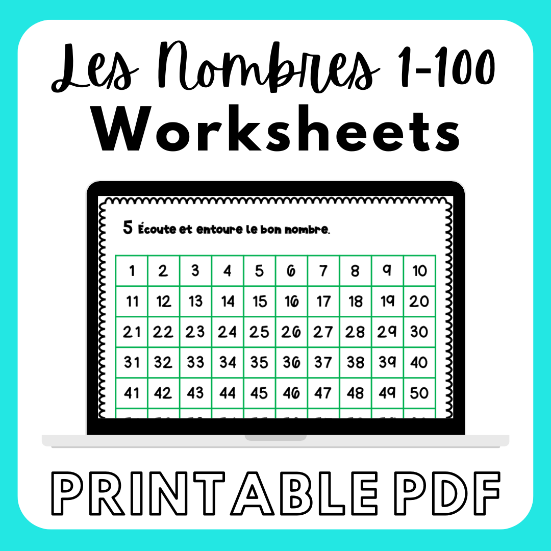 FRENCH Numbers 1 100 Les Nombres 1 100 Activities Worksheets Made By Teachers FRENCH Numbers 1 100 Les Nombres 1 100 Activities Worksheets Made By Teachers