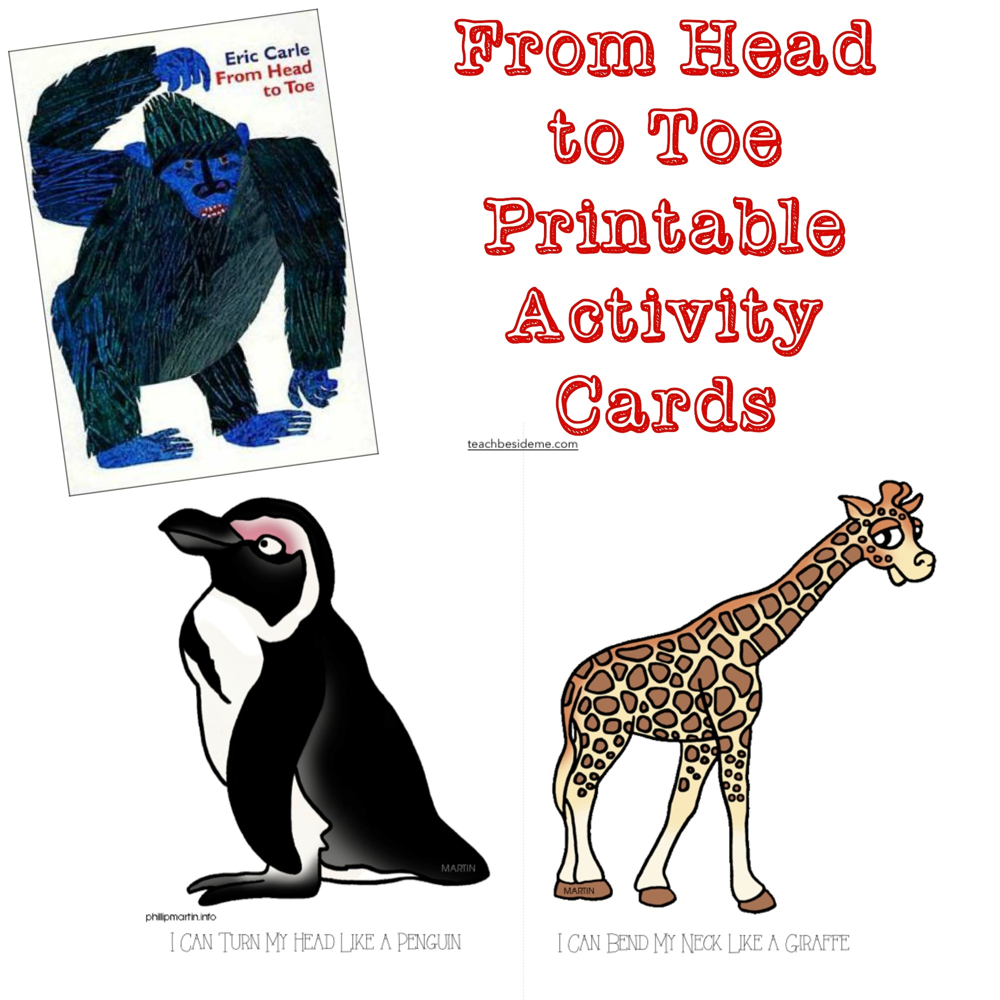 From Head To Toe Printable Activity Cards Teach Beside Me