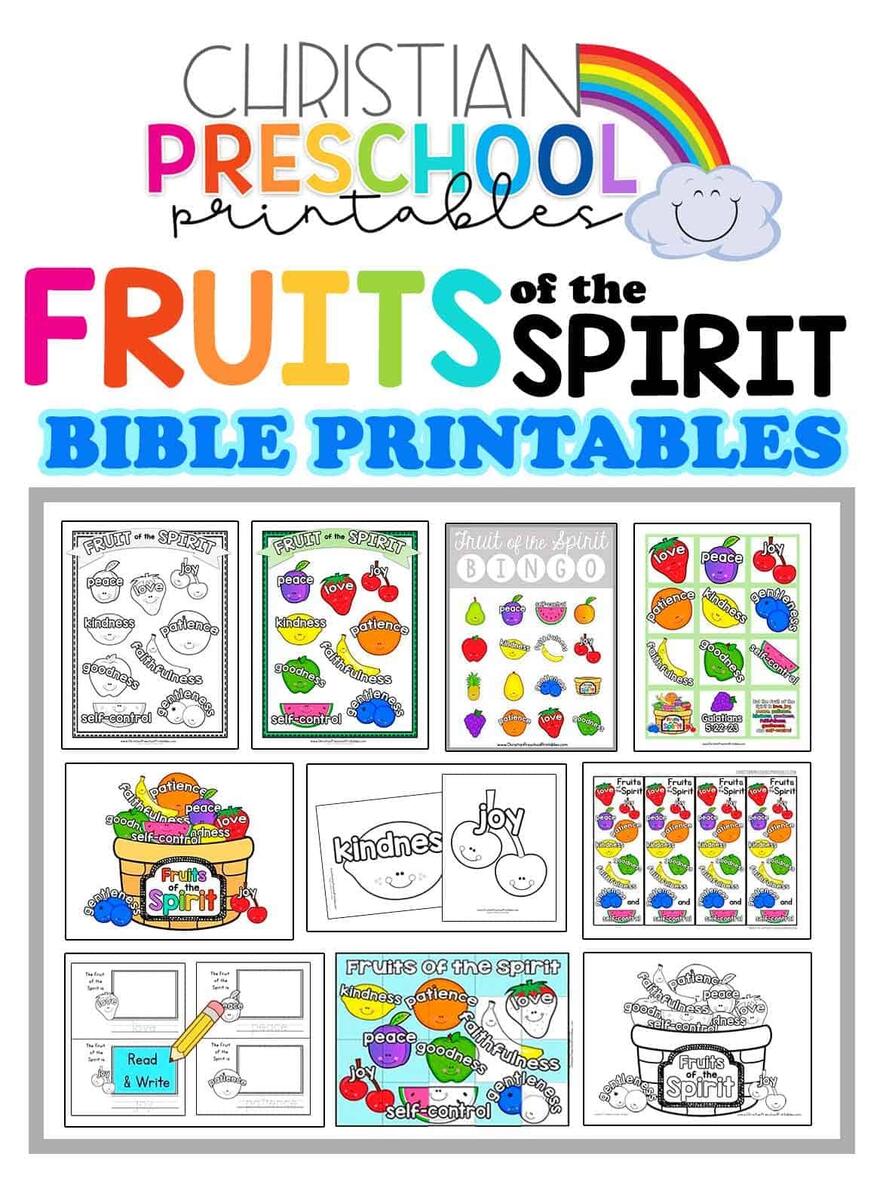 Fruit Of The Spirit Printables Christian Preschool Printables Fruit Of The Spirit Archives Bible Story Printables