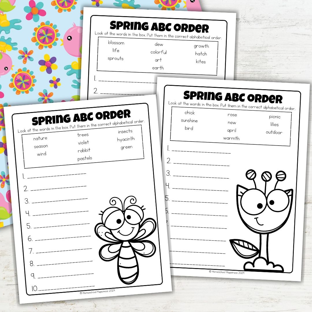 Fun Alphabetizing Worksheets For Homeschool Learners