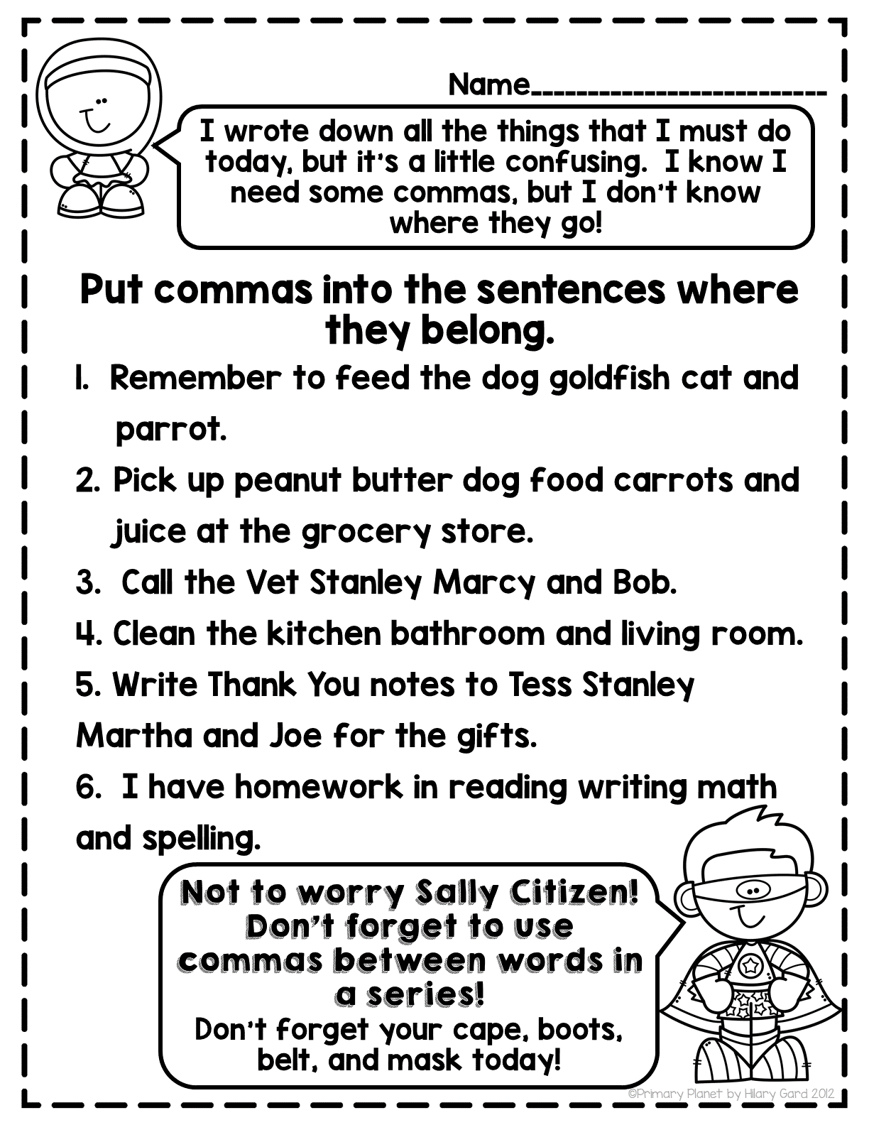 FUN Comma Use Comma Activities Comma Use Posters And Worksheets Primary Planet FUN Comma Use Comma Activities Comma Use Posters And Worksheets Primary Planet