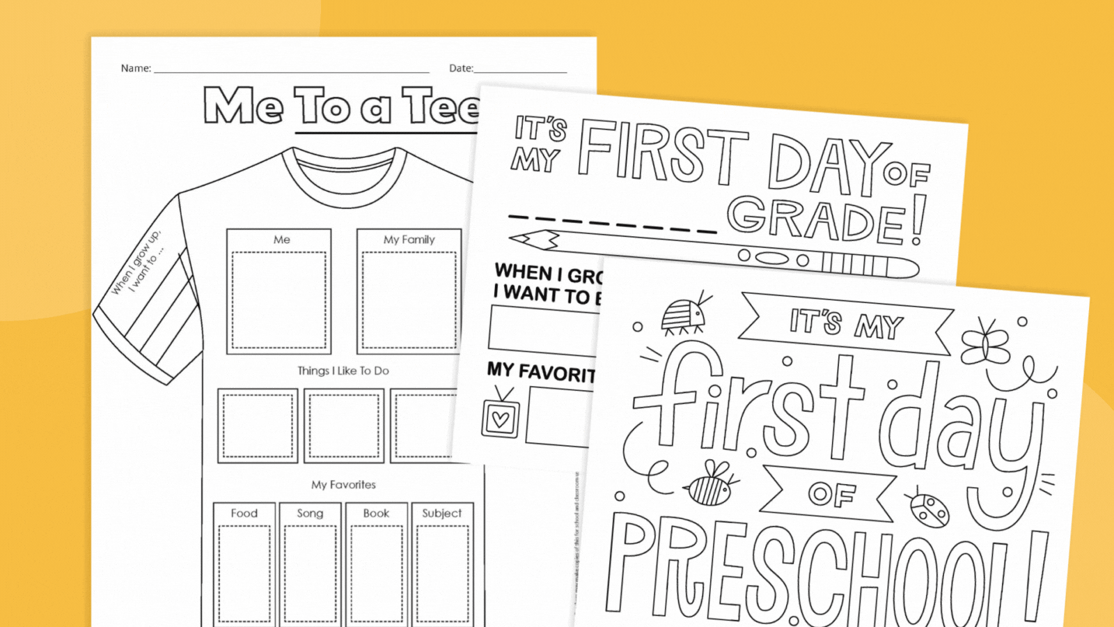 Fun First Day Of School Worksheets Free Printables