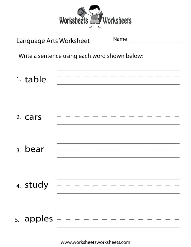 Fun Language Arts Worksheet Worksheets Worksheets Worksheets Library